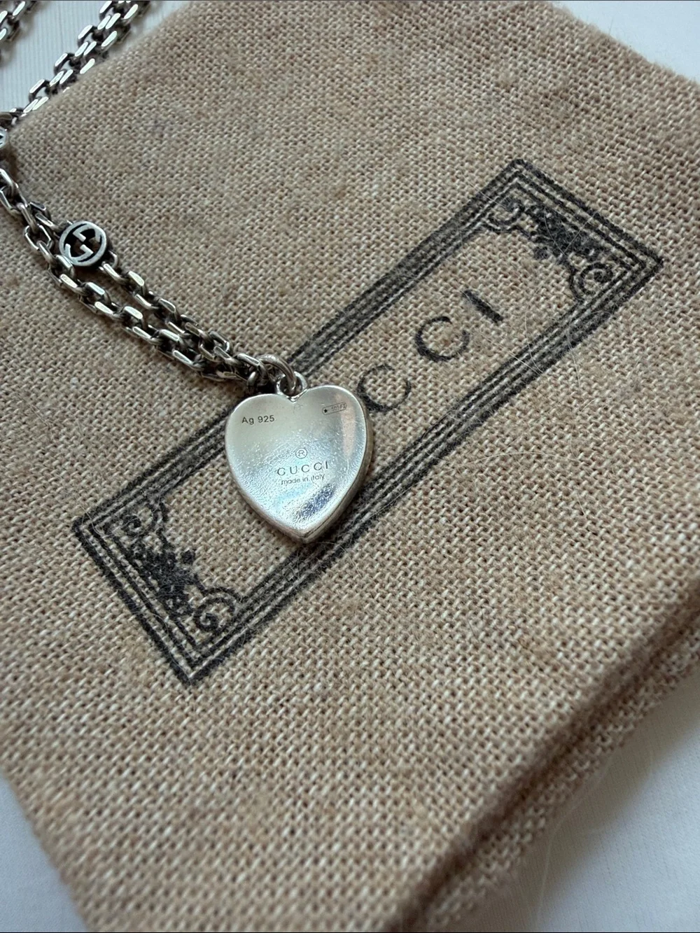 Gucci heart pendant necklace